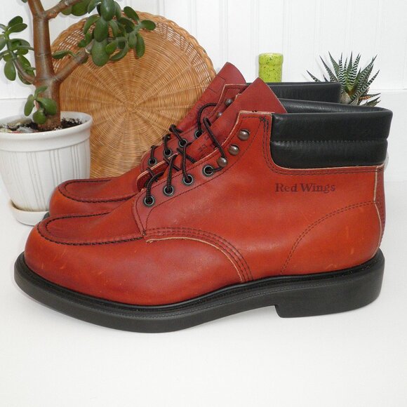 Red Wing Shoes Other - Vintage 1970 Red Wings 504 Moc Toe Super Sole Work Boots Men Size 13.5 EE (Wide)